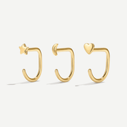 Stay Close Charm Hoops Set - ARDANT