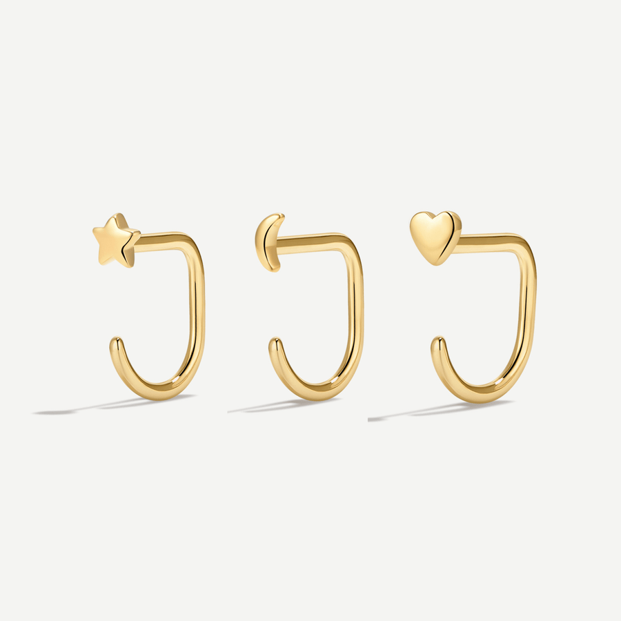 Stay Close Charm Hoops Set - ARDANT