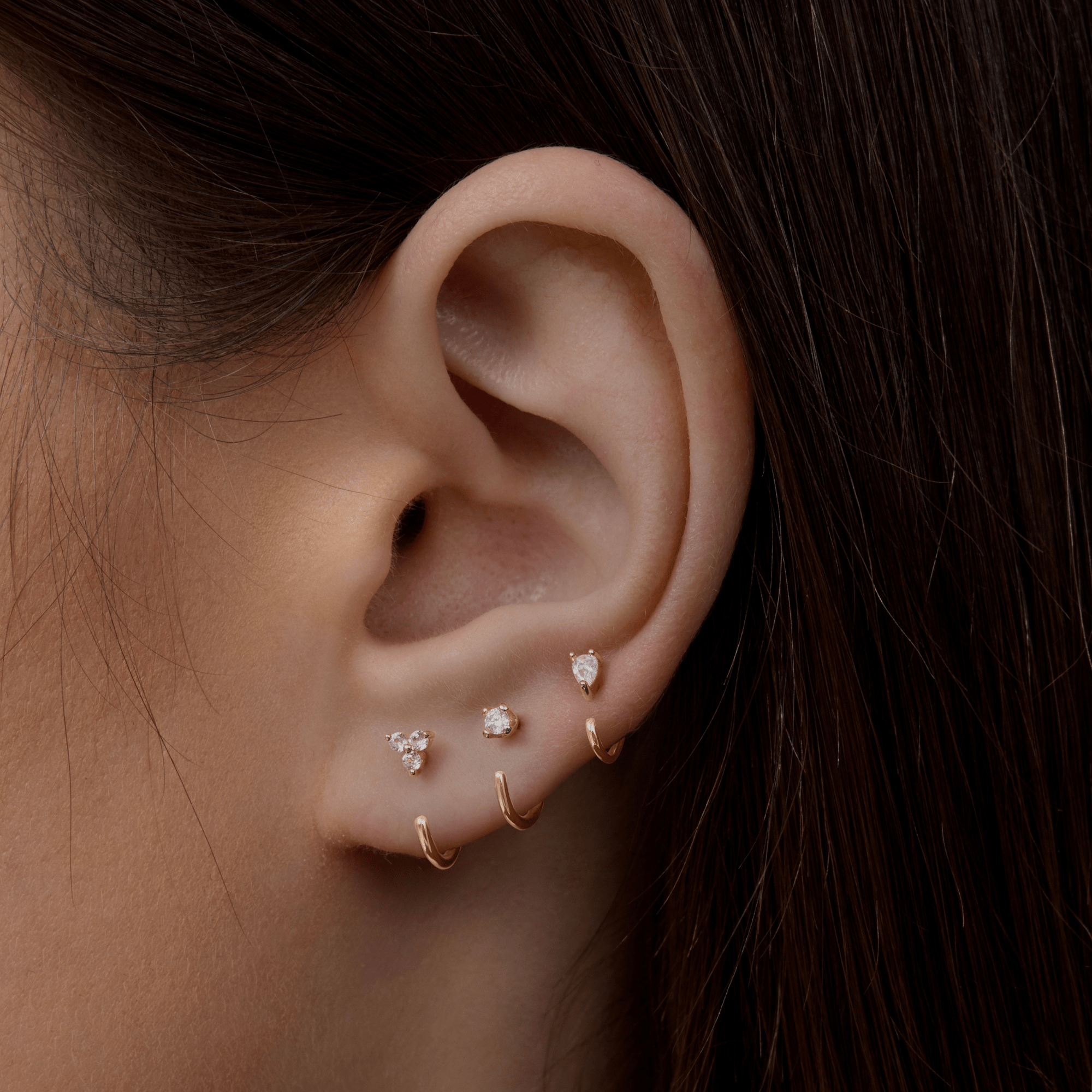 Stay Close Gem Hoops Set - ARDANT