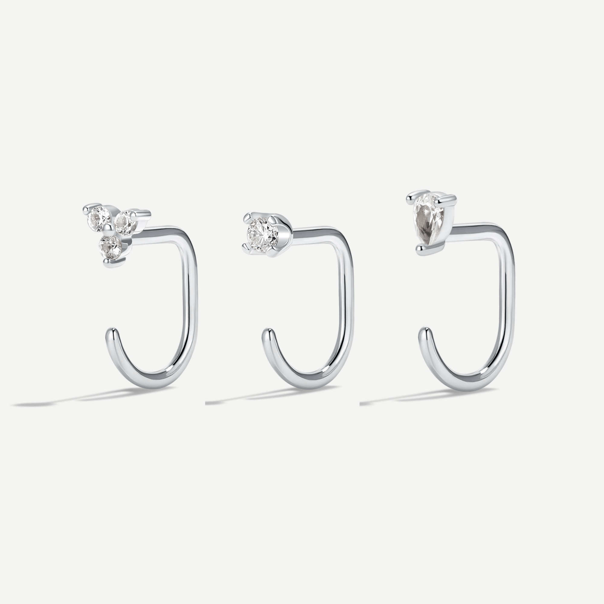 Stay Close Gem Hoops Set - ARDANT