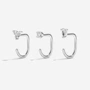 Stay Close Gem Hoops Set - ARDANT