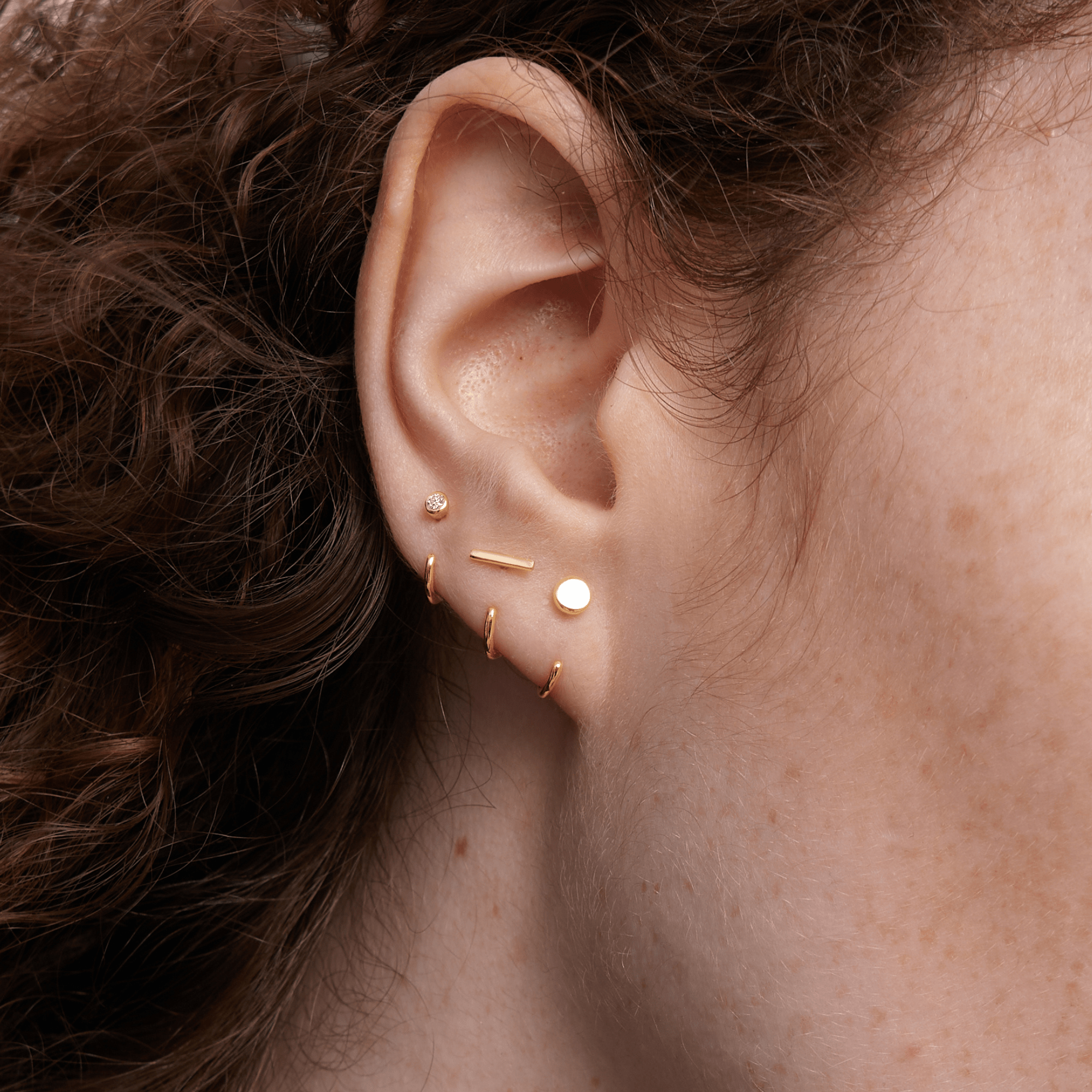 Stay Close Moissanite Bezel Hoops - ARDANT