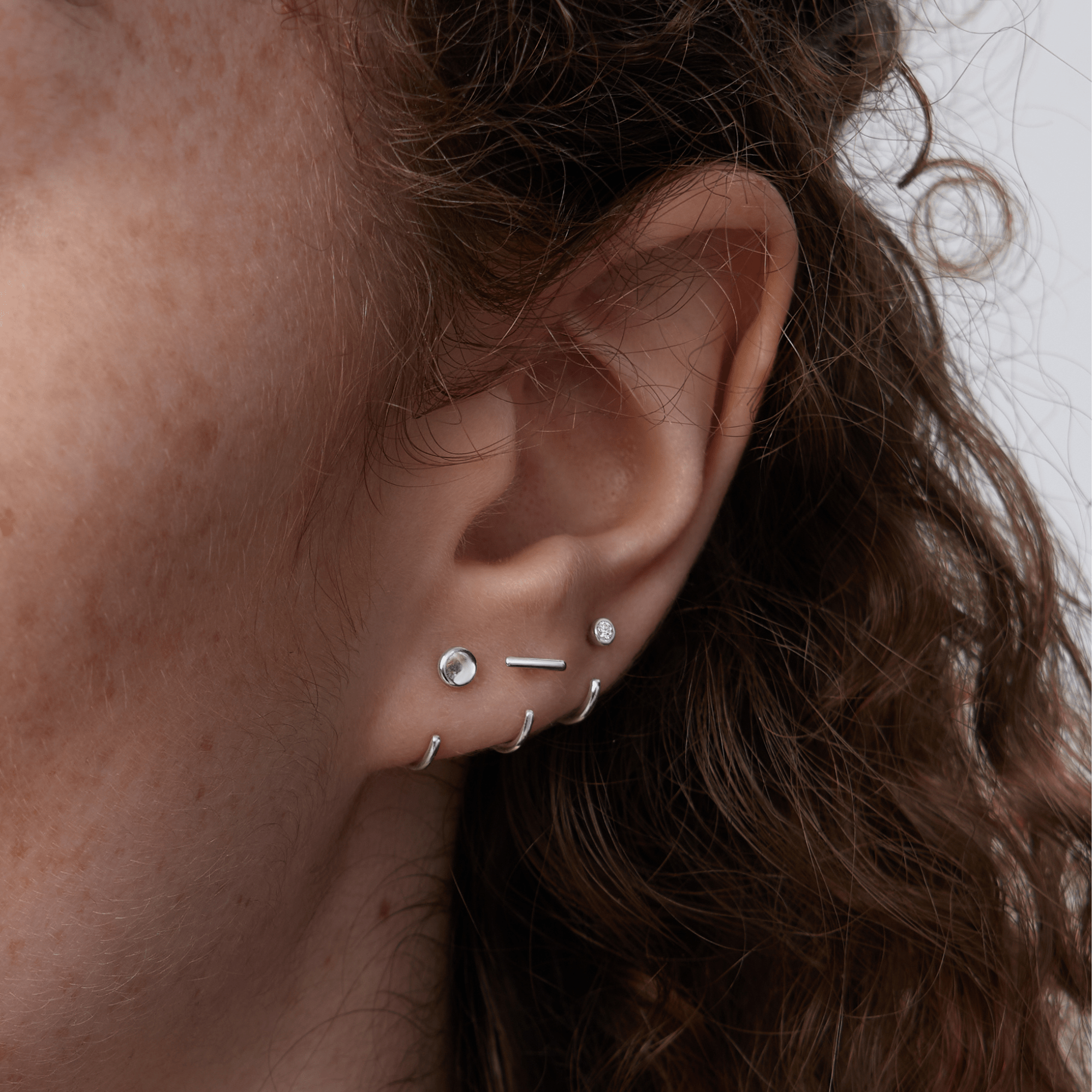 Stay Close Moissanite Bezel Hoops - ARDANT