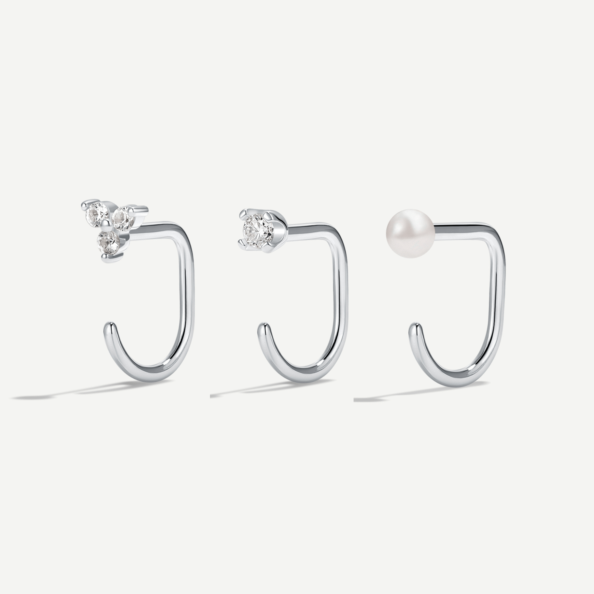 Stay Close Pearl Hoops Set - ARDANT