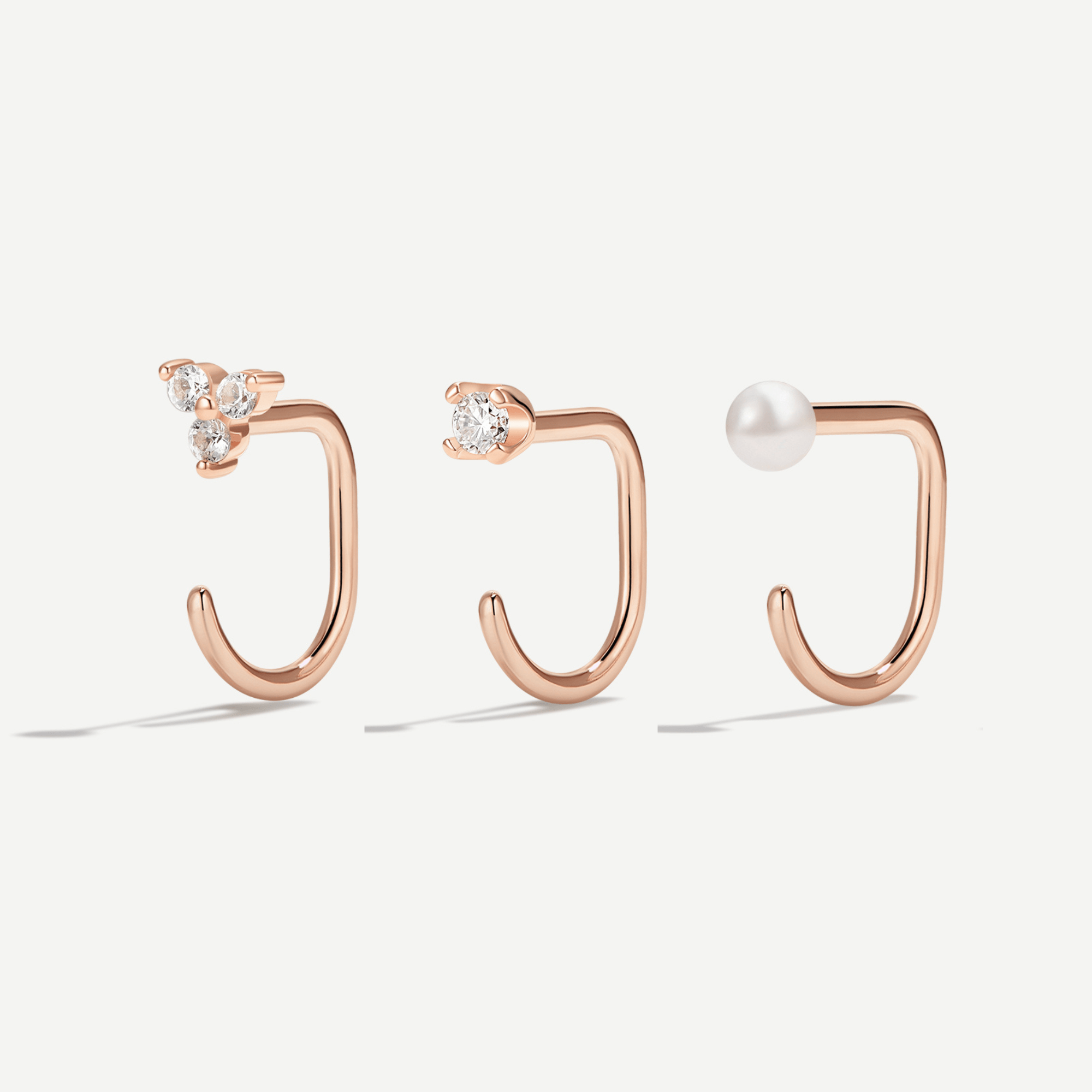 Stay Close Pearl Hoops Set - ARDANT