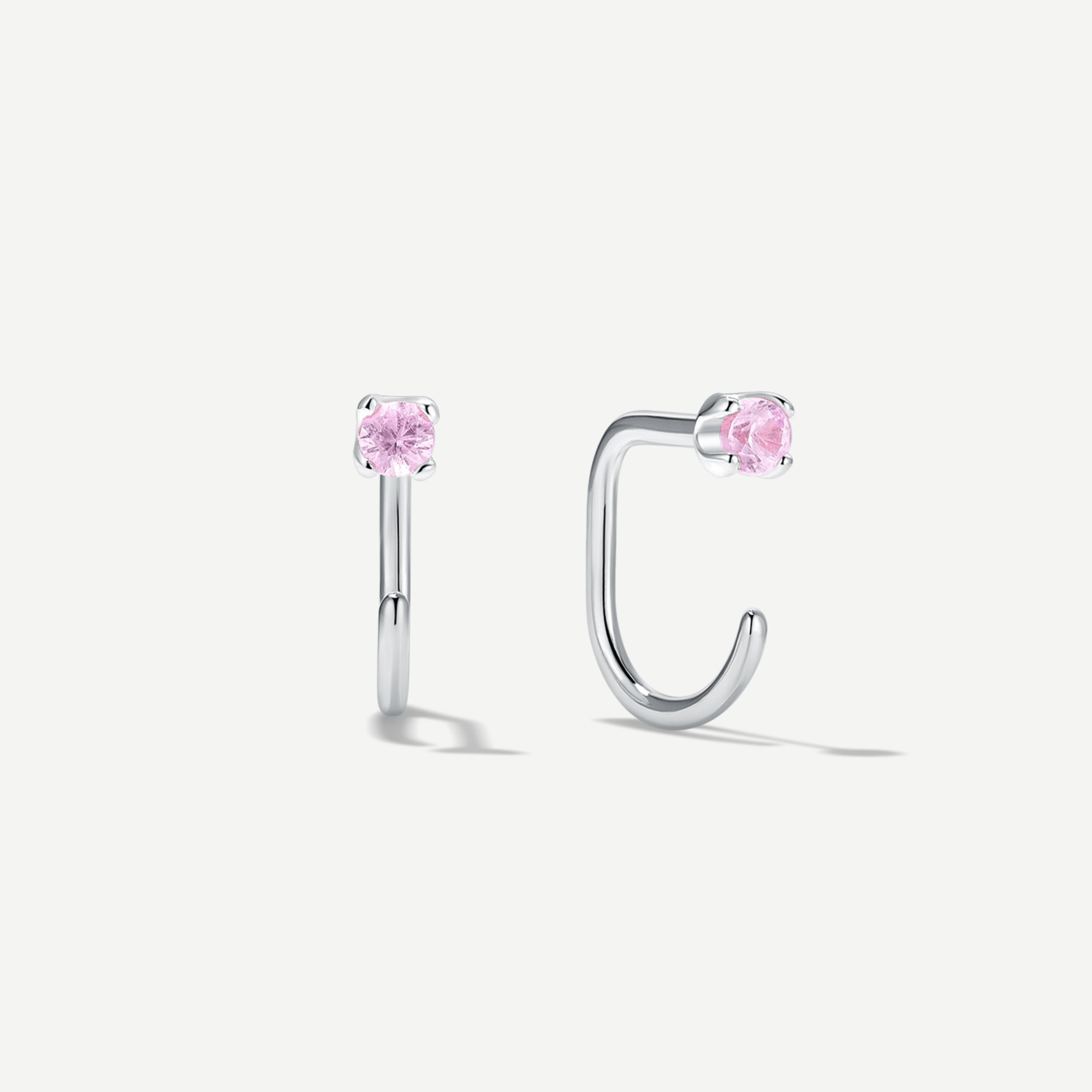 Stay Close Pink Sapphire Hoops - ARDANT