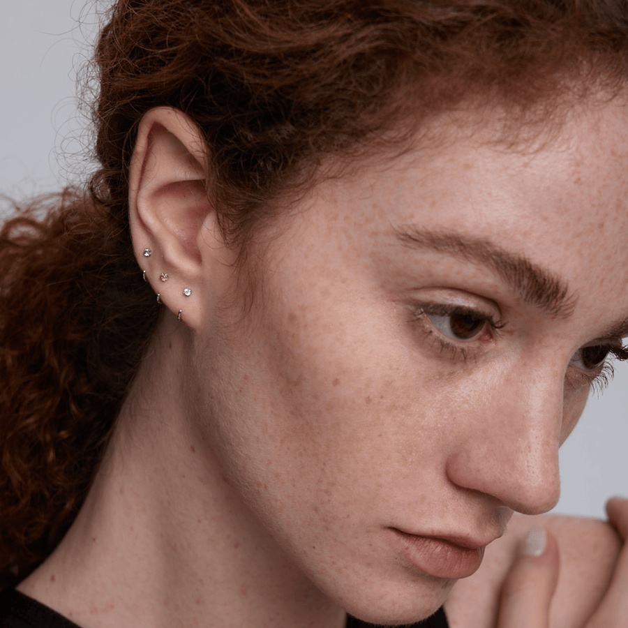 Stay Close Pink Sapphire Hoops - ARDANT