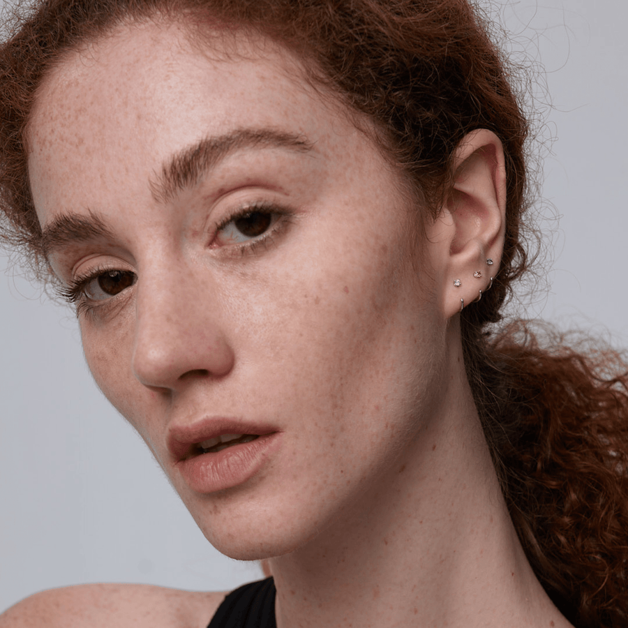 Stay Close Pink Sapphire Hoops - ARDANT