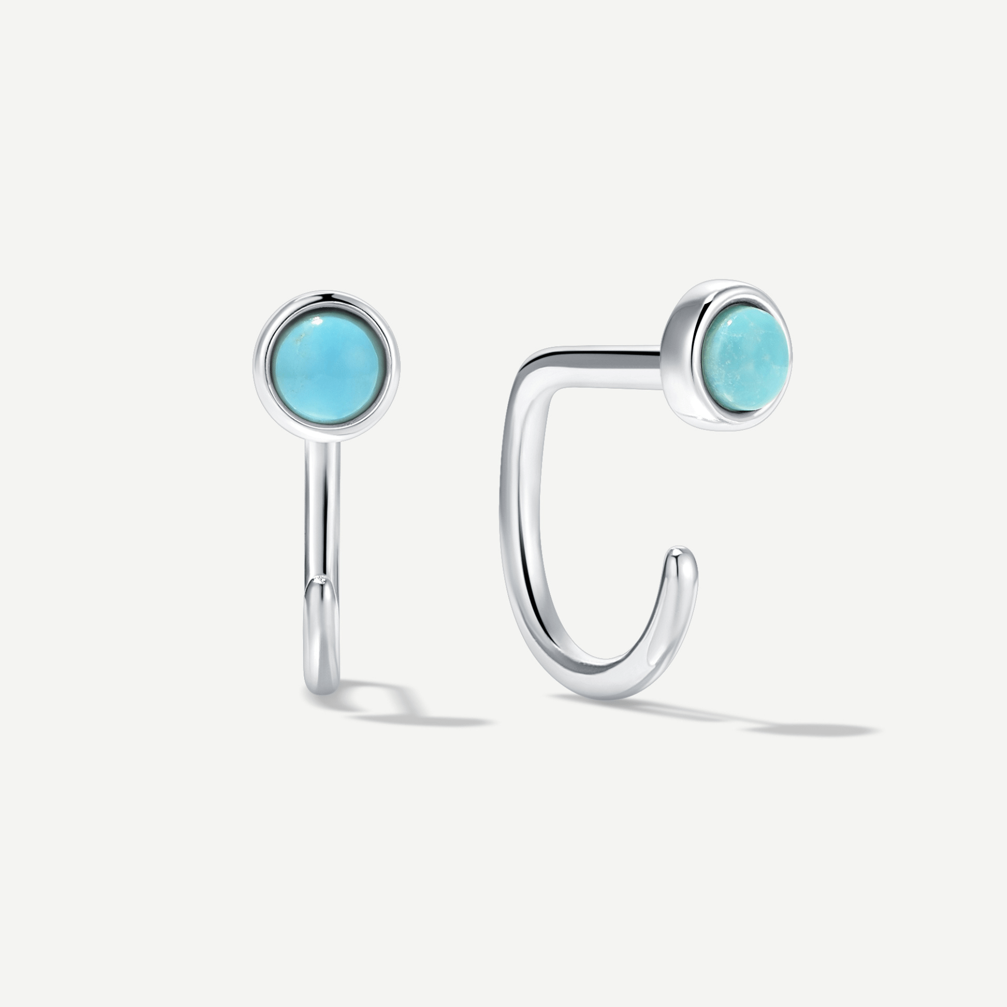 Stay Close Turquoise Hoops - ARDANT