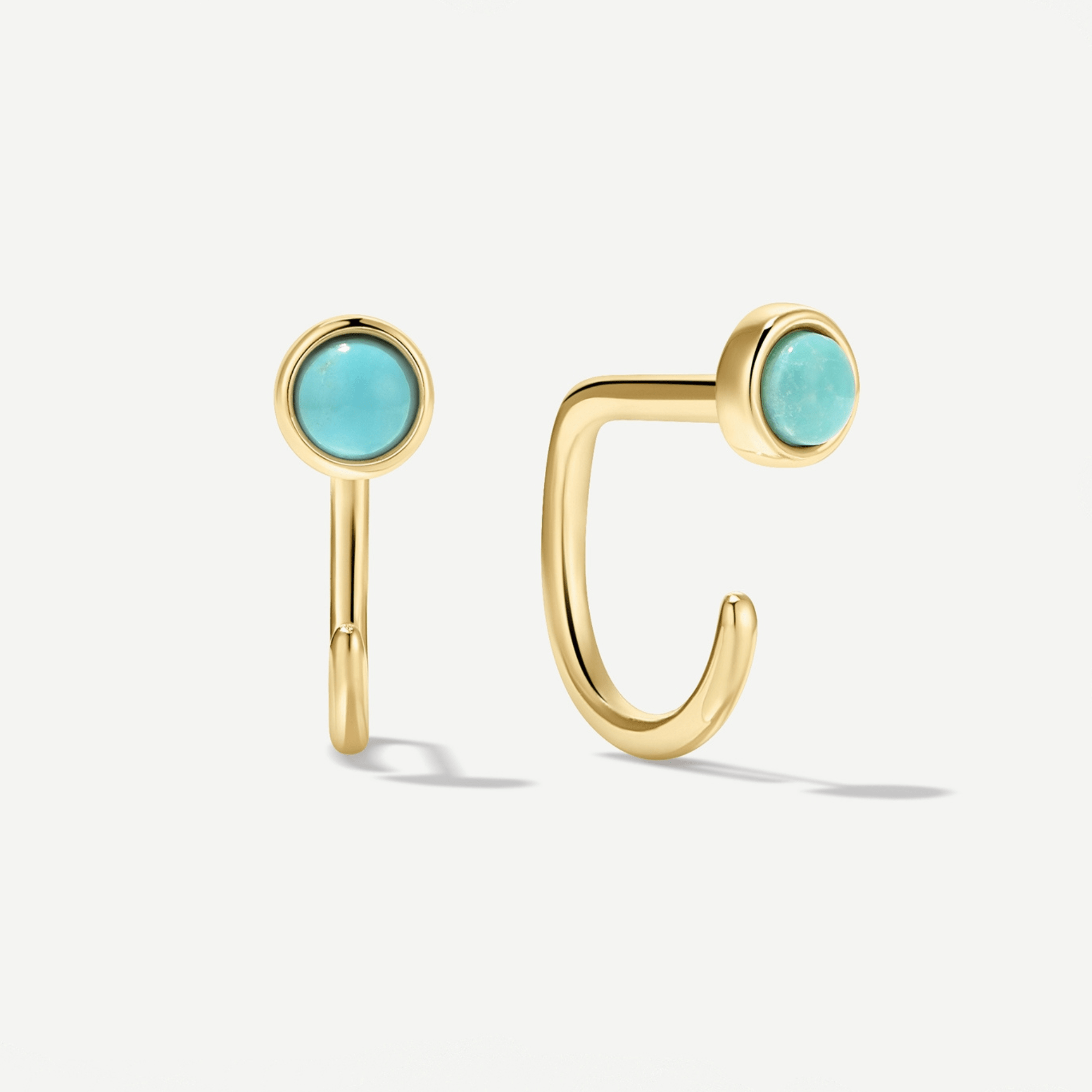 Stay Close Turquoise Hoops - ARDANT
