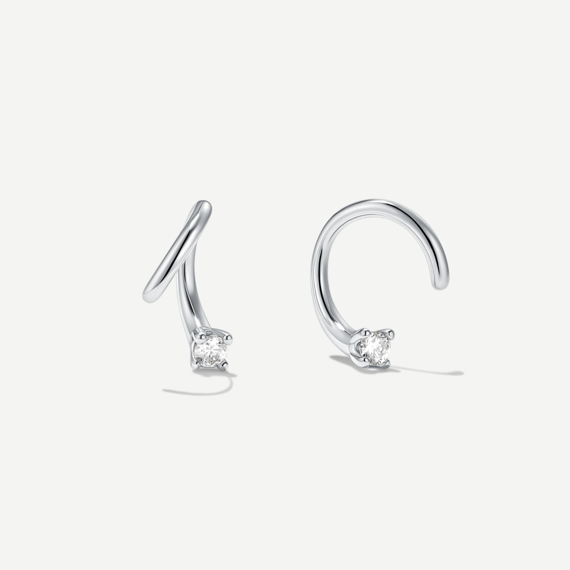Swerve Moissanite Hoops - ARDANT