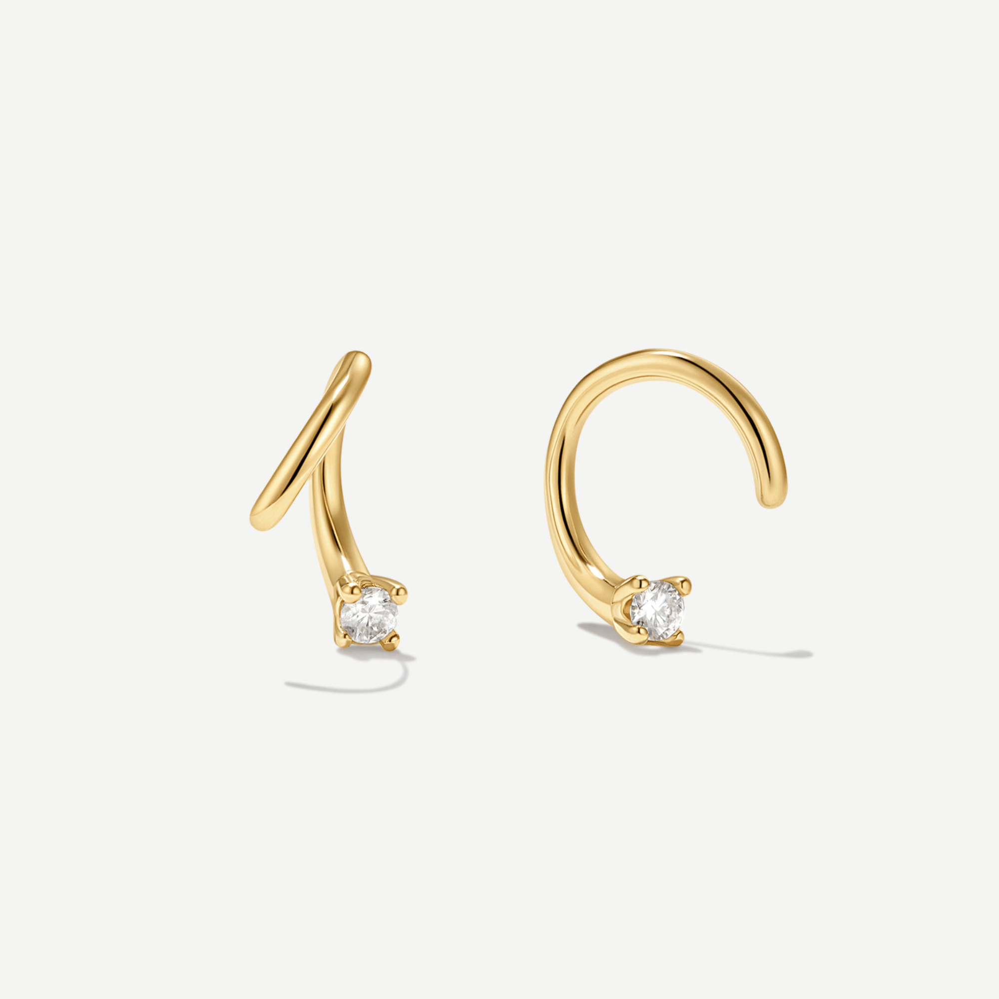 Swerve Moissanite Hoops - ARDANT