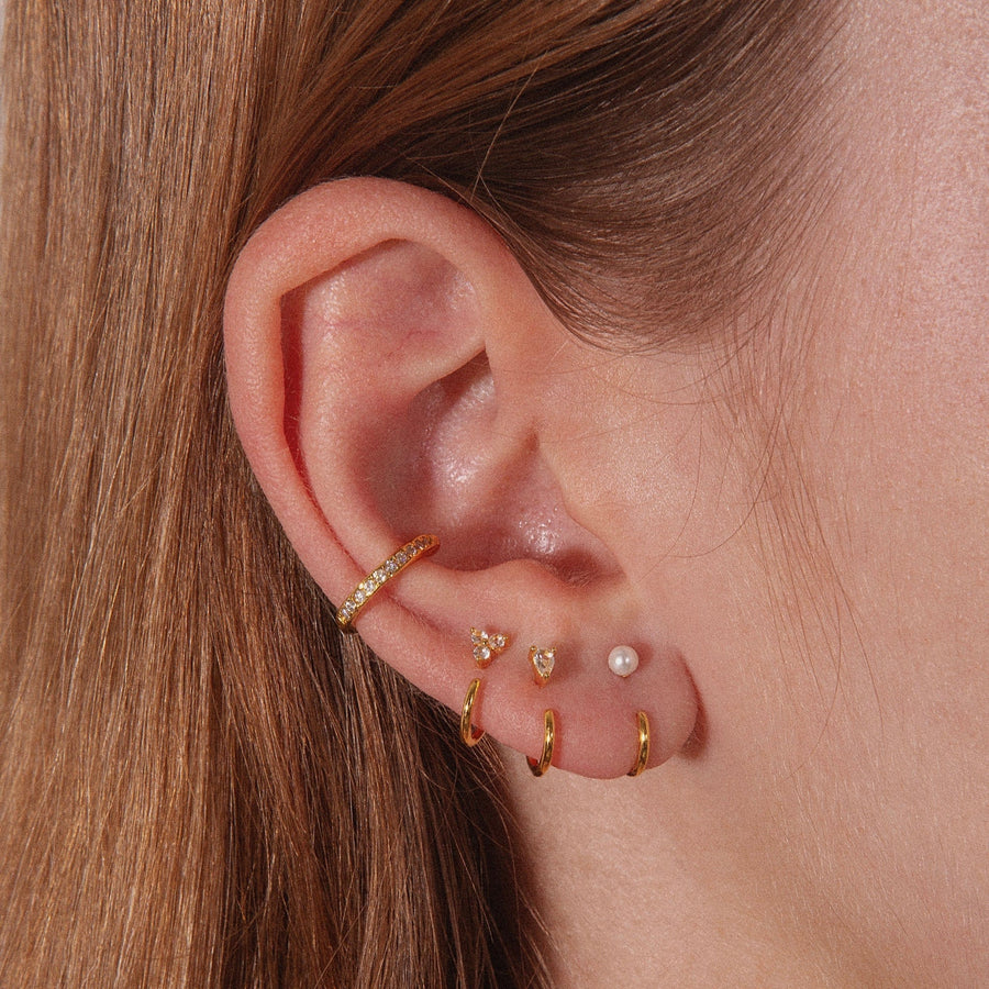 Stay Close Pearl Hoops Set - ARDANT