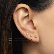 Stay Close Moissanite Hoops - 4mm