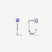 Stay Close Amethyst Hoops