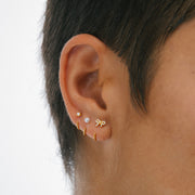 Stay Close Pavé Bow Hoops