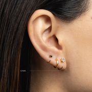 Stay Close Moissanite Hoops - 4mm
