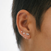 Stay Close Pavé Bow Hoops