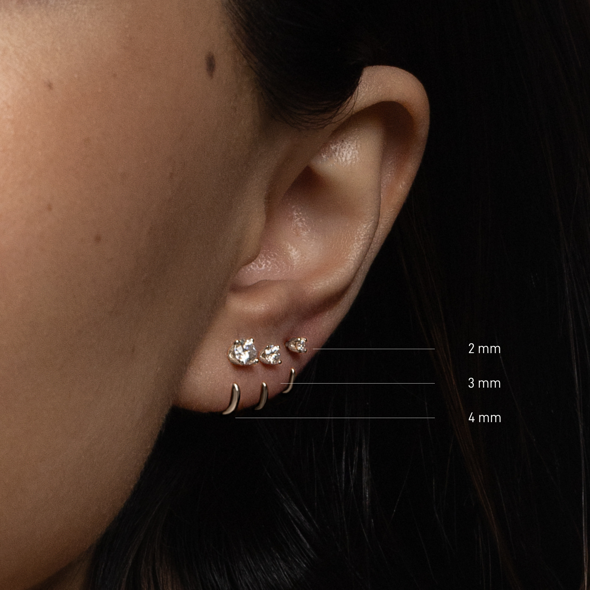 Stay Close Moissanite Hoops - 4mm