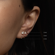 Stay Close Moissanite Hoops - 4mm