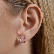 Stay Close Ruby Hoops