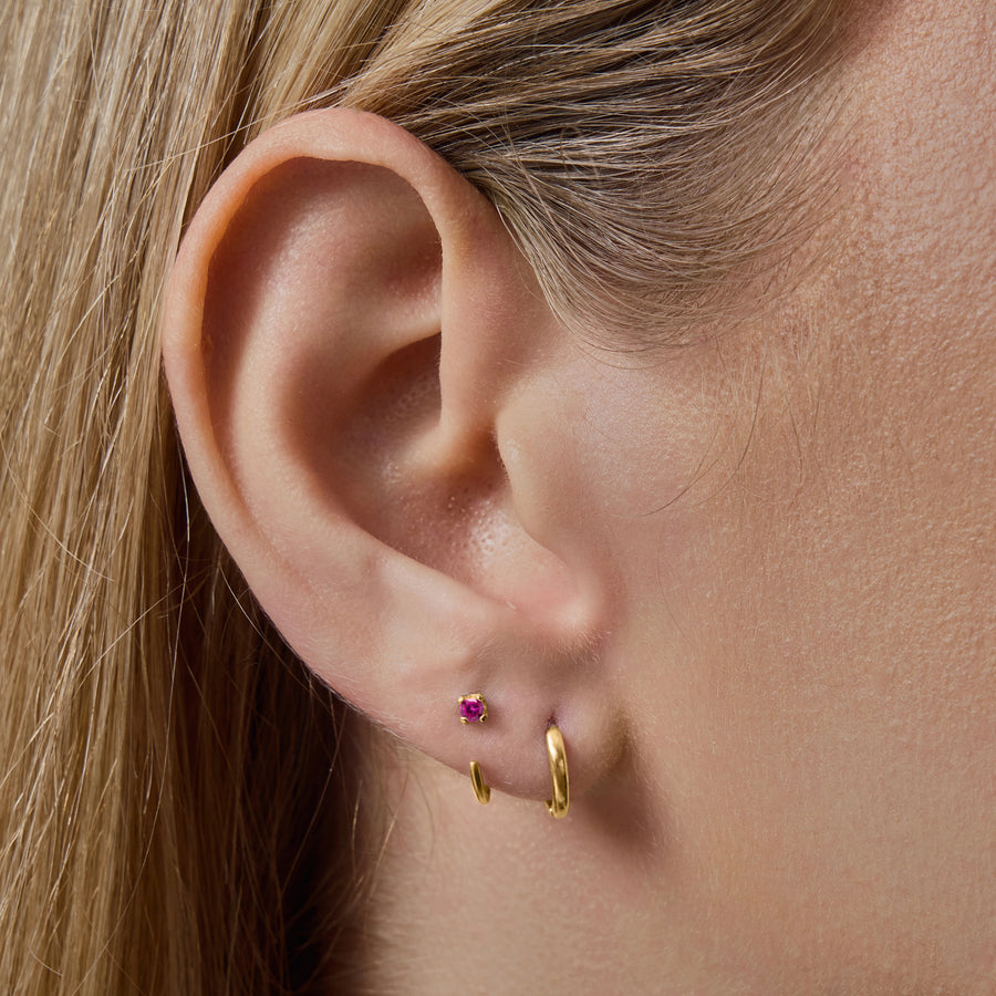 Stay Close Ruby Hoops