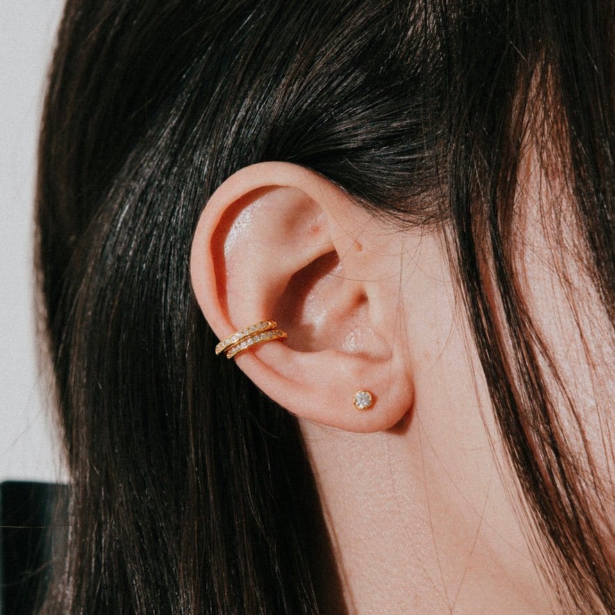 Interstellar Moissanite Ear Cuff