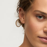 Stay Close Paw Print Hoops