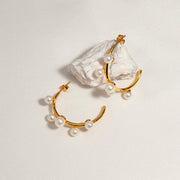 Moments Pearl Hoops