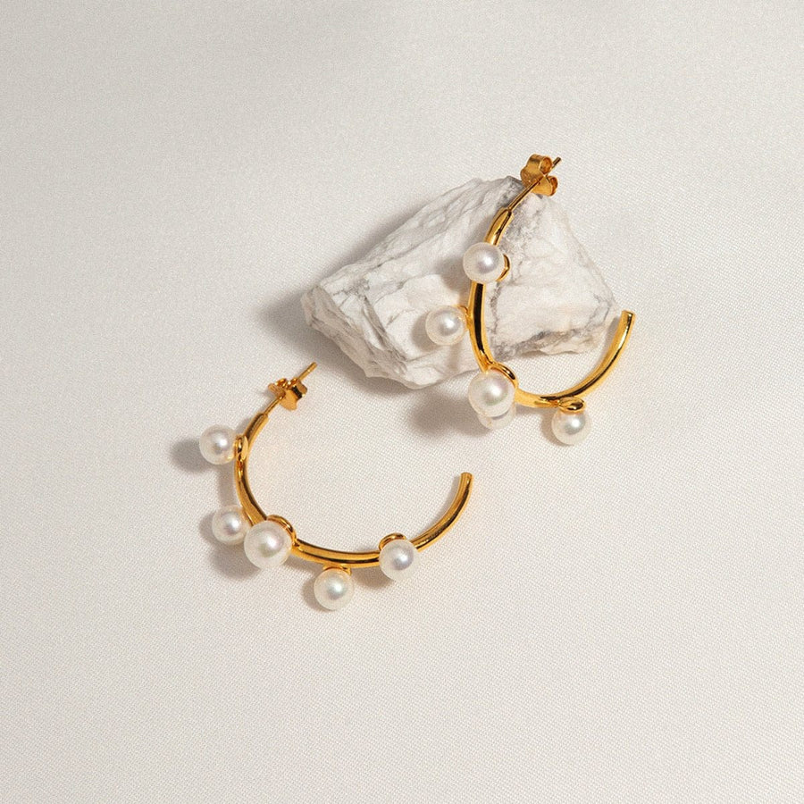 Moments Pearl Hoops