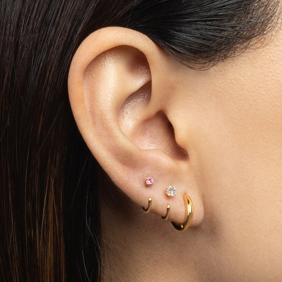 Stay Close Moissanite Hoops - 3mm