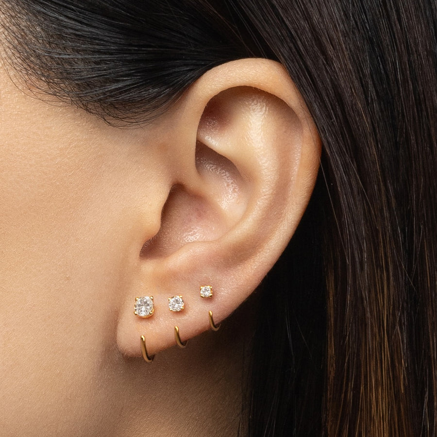 Stay Close Moissanite Hoops - 4mm