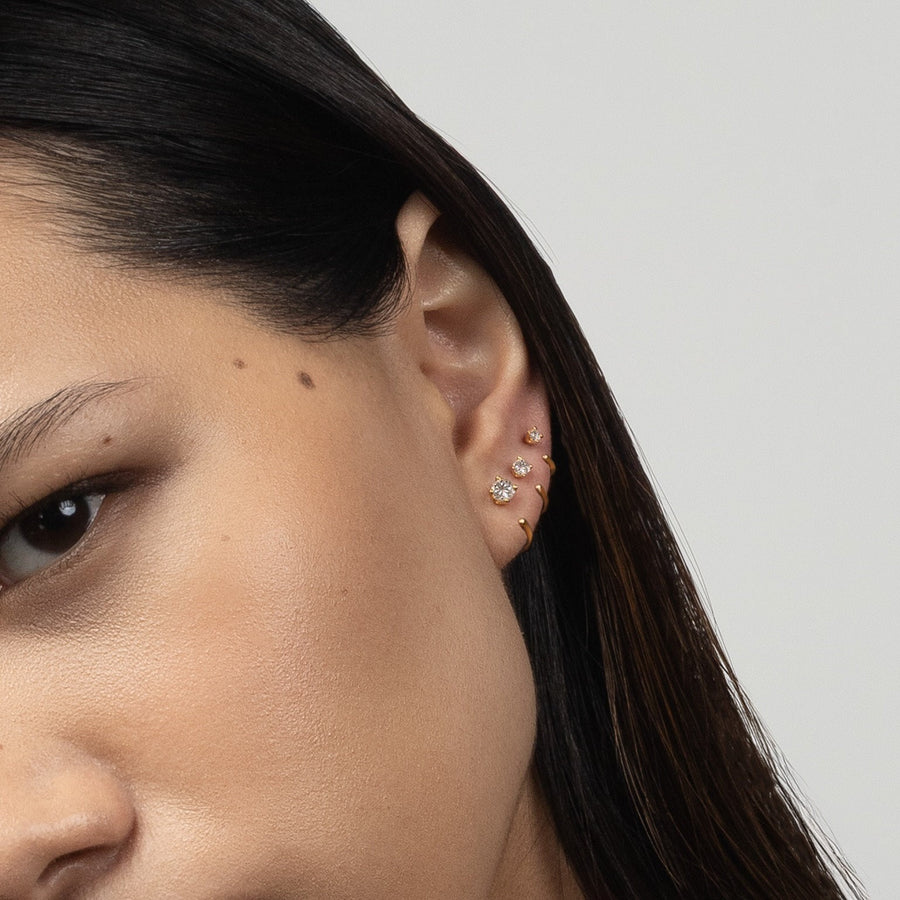 Stay Close Moissanite Hoops - 3mm