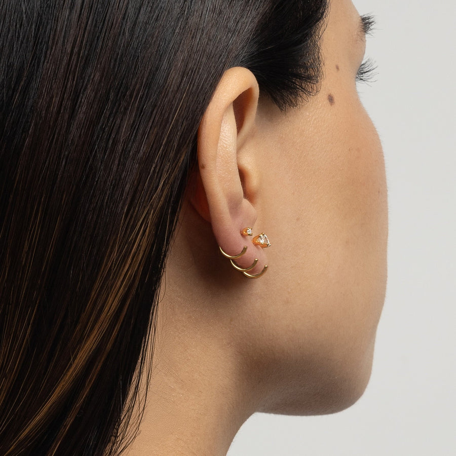 Stay Close Moissanite Hoops - 3mm