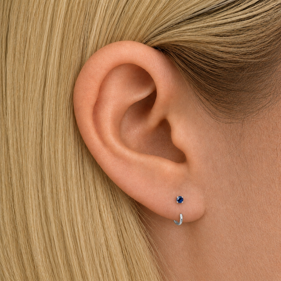 Stay Close Blue Sapphire Hoops