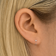 Stay Close Moissanite Hoops - 2mm