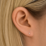 Stay Close Moissanite Hoops - 2mm