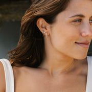 Pavé Lock Medium Hoops