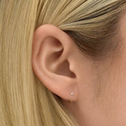 Stay Close Moissanite Hoops - 2mm