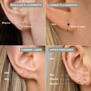 Stay Close Moissanite Hoops - 2mm