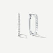 Pavé Lock Medium Hoops