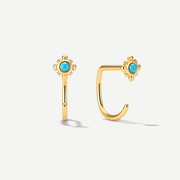 Stay Close Boho Turquoise Hoops