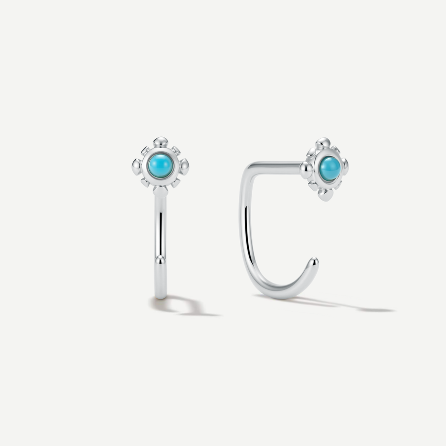 Stay Close Boho Turquoise Hoops
