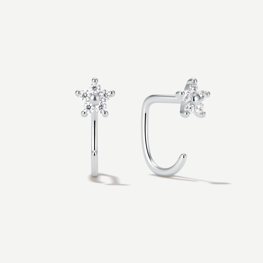Stay Close Flower Hoops