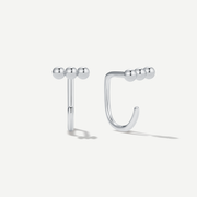 Stay Close Beaded Bar Hoops