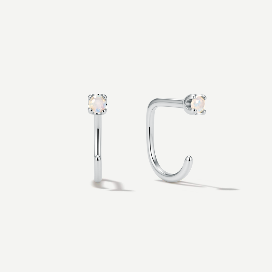 Stay Close Moonstone Hoops