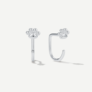 Stay Close Paw Print Hoops