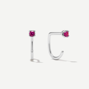 Stay Close Ruby Hoops