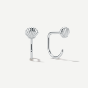 Stay Close Seashell Hoops