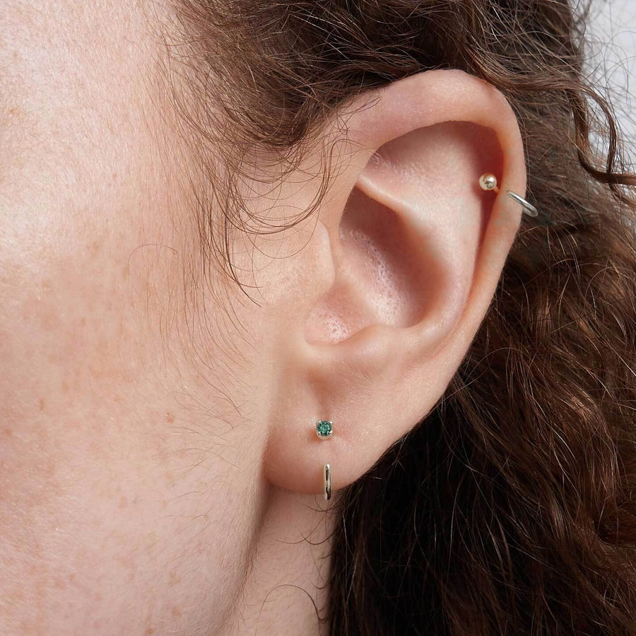 Stay Close Emerald Hoops